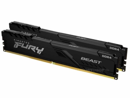 Kingston 64gb(2x32gb)/dimm/ddr4/3200mhz/cl16/fury beast xmp memorija  ( KF432C16BBK2/64 ) -1