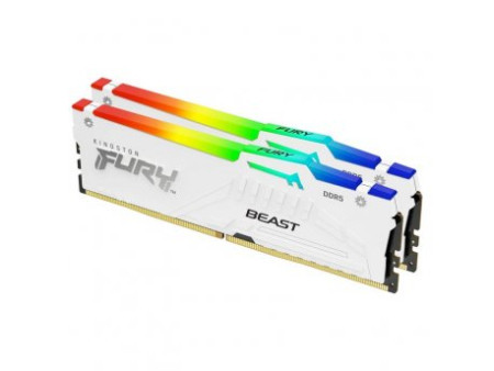 Kingston DDR5 64GB (2x32GB) 6000MHz CL36 fury beast white RGB EXPO memorija ( KF560C36BWEAK2-64 )