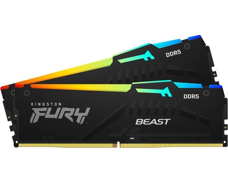 Kingston DIMM DDR5 64GB (2x32GB kit) 6000MT/s KF560C30BBEAK2-64 FURY Beast RGB Black EXPO