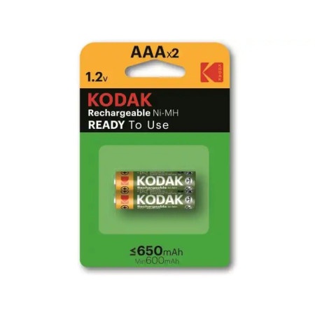 Kodak rechargeable ni-mh aaa battery 650mah 2 pack ( 30955042 )