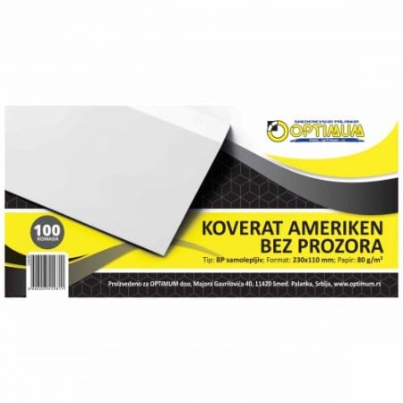 Koverat ameriken bez prozora bp 1/100 samolepiv *sr ( 24840 )