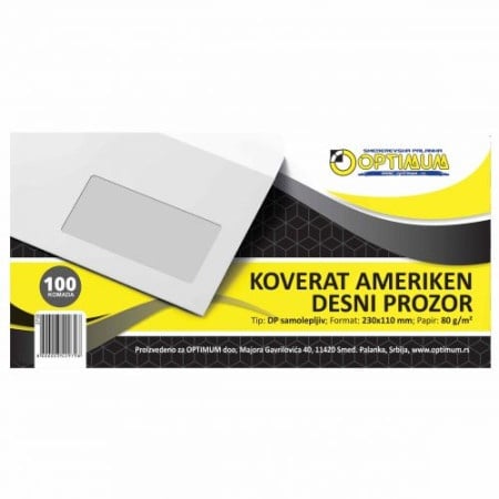 Koverat ameriken desni prozor dp 1/100 samolepiv *sr ( 2730 )