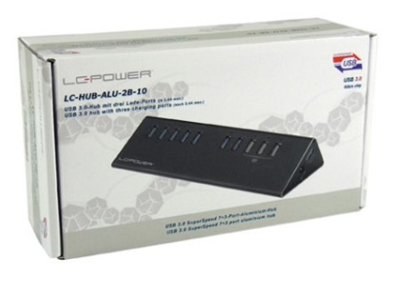Lc power lc-hub-alu-2b-10 hub 7+3port usb3.0 aluminium usb ( 17756 )
