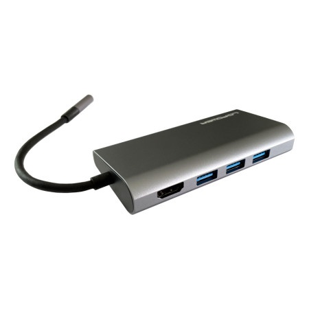 Lc power lc-hub-c-multi-5 usb type c hub card reader, charging, rj45, hdmi anthracite/black Usb ( 21472 )
