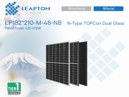 Leapton 450W BF N Tip 1100mm silver frame PV modul  ( LP182210M48NB-SF-L ) -1