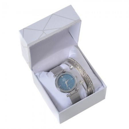 Lily, poklon set, ručni sat i narukvica, srebrna ( 505013 ) - Img 1
