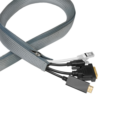 LogiLink fleksibilna zaštita za kablove sa rajfešlusom 1m x 30mm siva ( 4673 )