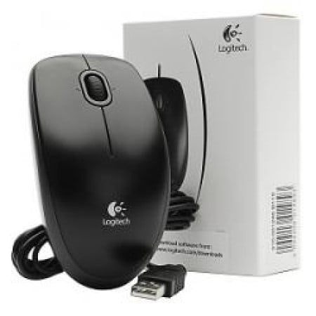 Logitech B100, optical USB mouse, black