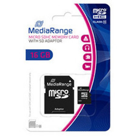 Mediarange 16GB microSDHC + SD adapter Memorijska kartica ( 041-0179 ) - Img 1