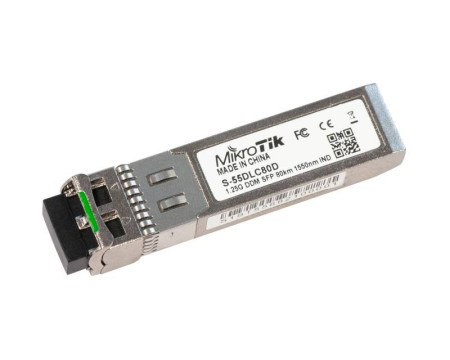 Mikrotik (S-55DLC80D) SFP primopredajni modul 1.25G MM 80km 1550nm - Img 1