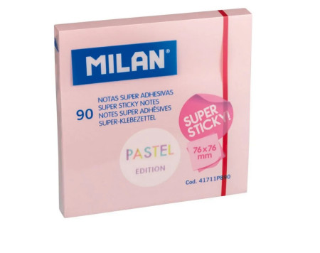 Milan samolepljivi blokcic pastel pink 76x76mm 100 ( MLN41711P890 )  - Img 1