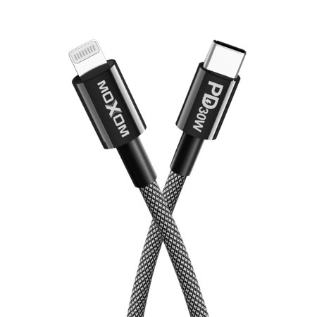 Moxom Usb data kabal mx-cb136 pd 30w type-c na lightning 1m crni ( U2092 )