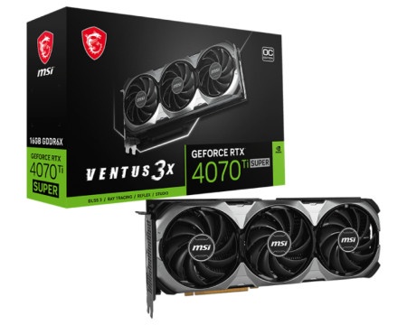 Msi nvidia geforce rtx 4070 ti 16gb 256bit rtx 4070 ti super 16g ventus 3x oc grafička karta