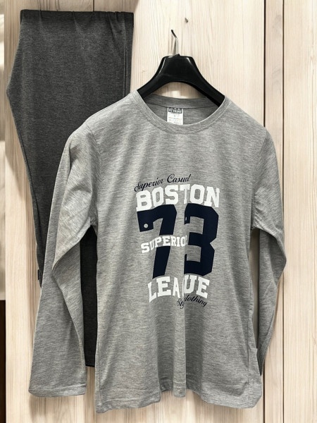 Muška pidzama komplet - M veličina Boston ( VLK000569-Mkodboston )