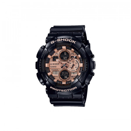 Muški g shock casio multifunkcionalni crni zlatni sportski analogno digitalni ručni sat ( ga-140gb-1a2 ) - Img 1