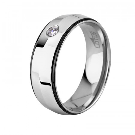 Muški lotus style steel rings prsten od hirurškog Čelika sa kristalom 62 ( ls1430-3/122 ) - Img 1