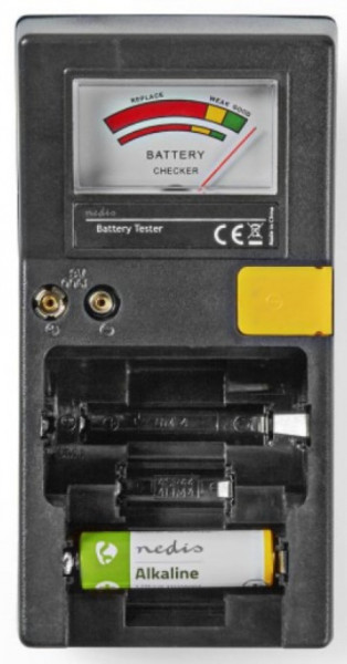 Nedis BATE110 tester za baterije AA, AAA, C, D, 9V, Dugme baterije