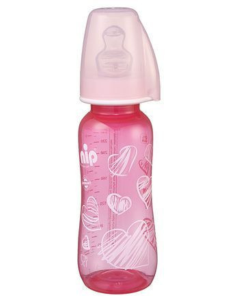 NIP pp flašica Trendy Girl 250ml sa silikonskom cuclom za mleko 0-6m ( A022346 ) - Img 1
