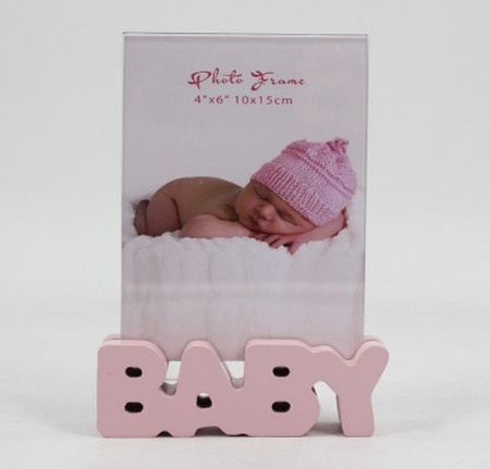 Nuova vita, ram za fotografije, drvo, roze, Baby, 10x15cm ( 706467 )