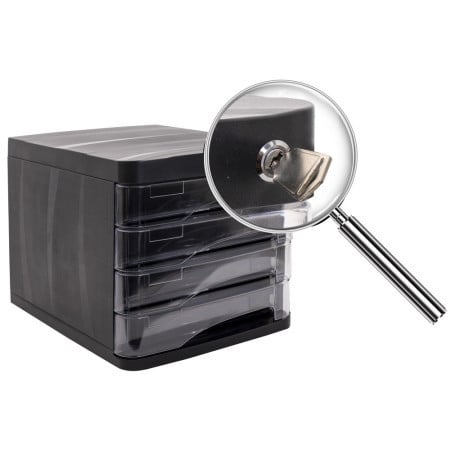Office drawer, polica za dokumenta, crna ( 460900 )