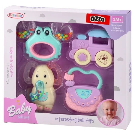 Ozzo meile bao igračka zvečka za bebe miks slonče 4k ( 888081 )