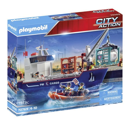 Playmobil city action kargo brod i čamac ( 32481 )