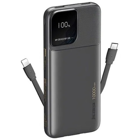 Remax RPP-657 - 2.4A Cabled Fast Charging Power Bank 10000mAh(black)