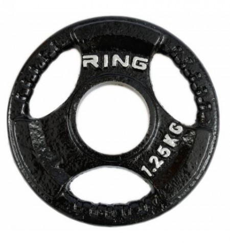 Ring olimpijski tegovi liveni sa hvatom 1x 1,25kg RX PL14-1,25 - Img 1