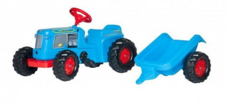 Rolly toys Classic Traktor na pedale sa prikolicom - plavi ( 620012 ) - Img 1