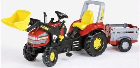 RollyToys Traktor X TRACK sa prikolicom farm i utovarivačem ( 046836 ) - Img 1
