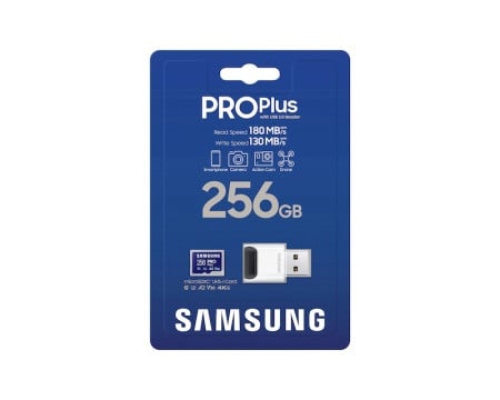 Samsung mb-md256sb memorijska kartica pro plus microsdxc 256gb u3 + sd adapter  - Img 1