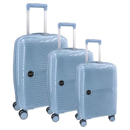 Sazio Ibiza, kofer, set 3 komada, PP, svetlo plava ( 110150 )