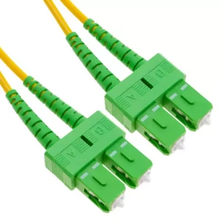SC-APC singlemode duplex fiber adapter, APC (angle-polished connectors)