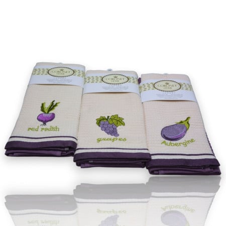 Set kuhinjskih krpa wafle purple ( VLK000109- purple ) - Img 1