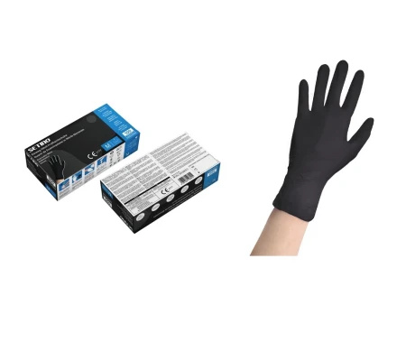 Setino nitrilne rukavice 5.5 gr crne 100/1 l ( 2CRL )