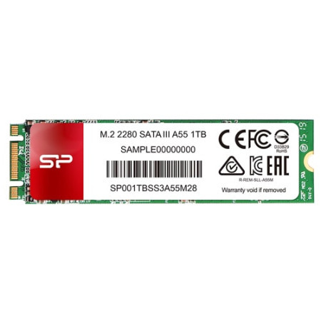 Silicon Power M.2 1TB SATA SSD, A55, Read up to 560MB/s, Write up to 530MB/s, 2280 ( SP001TBSS3A55M28 )