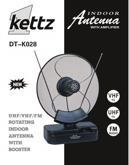 Sobna TV/FM antena Kettz DT-K028 + pojačivač ( 00K028 )