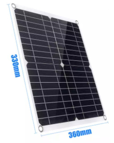 SOL-PANEL20W RV Solarni panel USB spoljni, vodootporni, 20W, 330x360x3mm