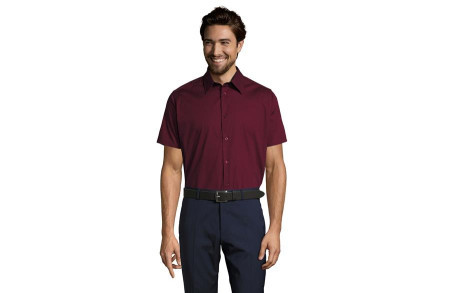SOL'S Broadway muška košulja sa kratkim rukavima bordo XL ( 317.030.24.XL )