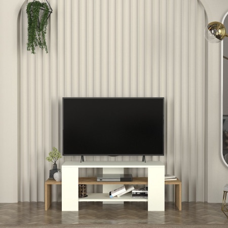 Sole tv komoda belo-hrast ( 0000426 )