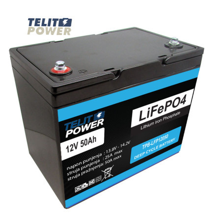 TelitPower 12V 50Ah TPB-LFP12050 LiFePO4 akumulator ( P-3306 ) - Img 1