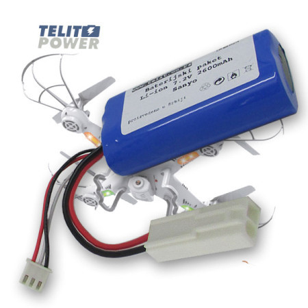 TelitPower baterija Li-Ion 7.2V 2600mAh za DRON ( P-1972 ) - Img 1