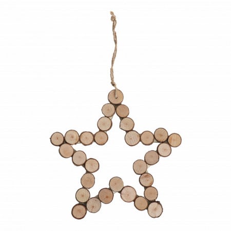 Tinker, novogodišnja dekoracija, drvena, zvezda, 20cm ( 751642 ) - Img 1
