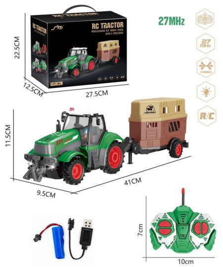Traktor sa prikolicom na daljinsko upravljanje r/c ( 575713 ) - Img 1