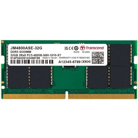 Transcend 32GB/SODIMM/DDR5/4800MHz/CL40/crna Memorija ( JM4800ASE-32G )