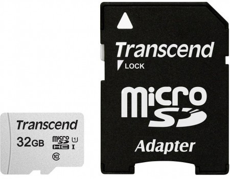 Transcend USB flash memorija micro SD 32 GB, Class 10 U1, Read up to 95MB/s w/SD Adapter ( TS32GUSD300S-A )