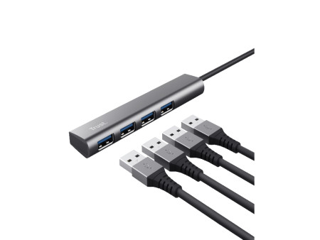 Trust adapter halyx USB-3.2/4xUSB/siva ( 24948 )