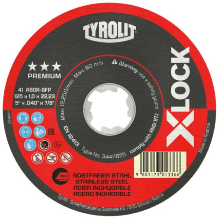 Tyrolit rezna ploča 125x1.6 x-lock ( 34411626 )