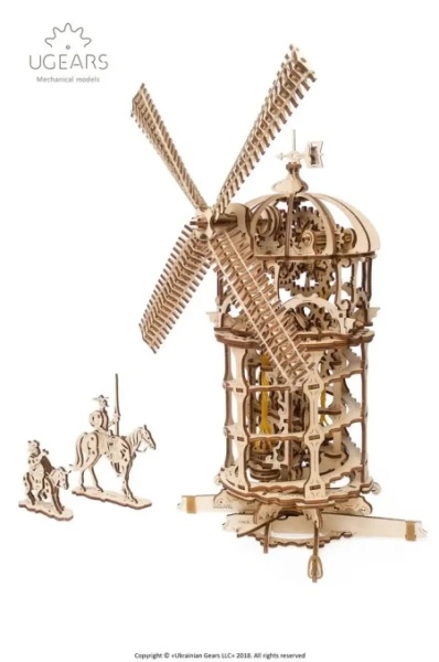 Ugears 3d eko mehanička puzzla - VETRENJAČA ( 1155)