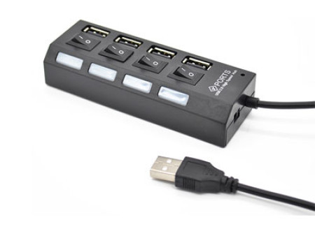 USB HUB 4in1 HUB-215 crni hi-speed ( 10-101 ) - Img 1